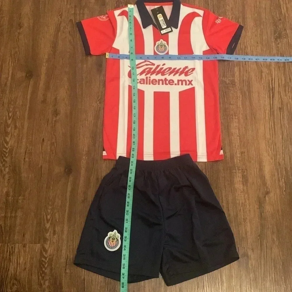 Club Guadalajara Las Chivas Home Soccer Jersey Shorts Set Youth 2023-24 NWT